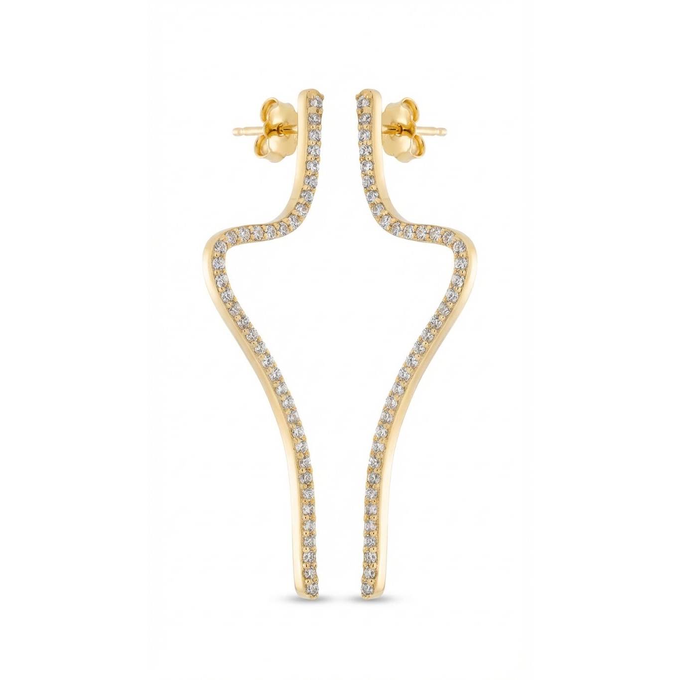 Snake Pair Earrings - Gold Plated