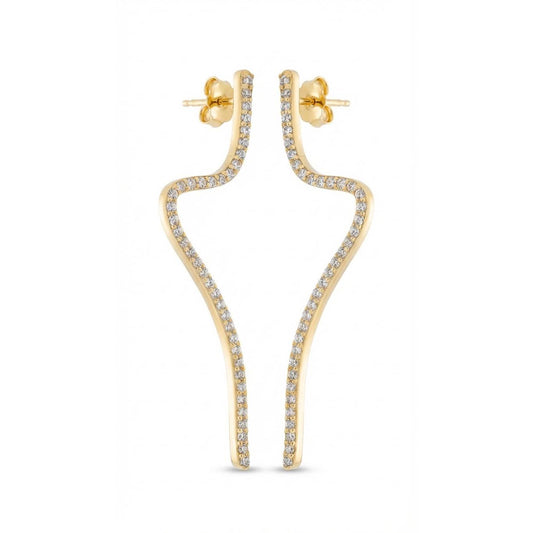 Snake Pair Earrings - Gold Plated