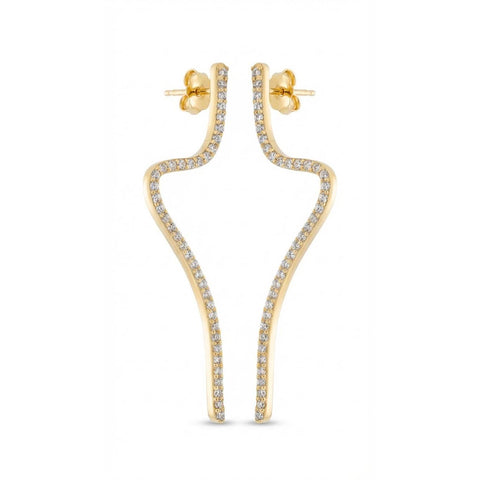 Snake Pair Earrings - Gold Plated