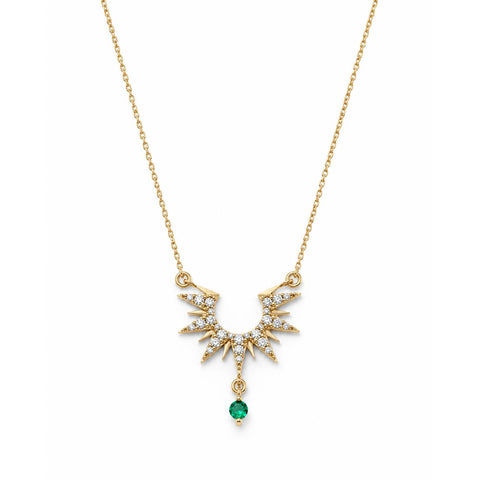 Sun Tie Necklace - Gold plated