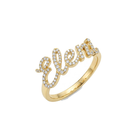 Custom Name Ring - Gold Plated