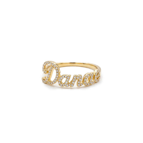Custom Name Ring - Gold Plated