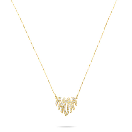 Mom Heart necklace - Gold Plated