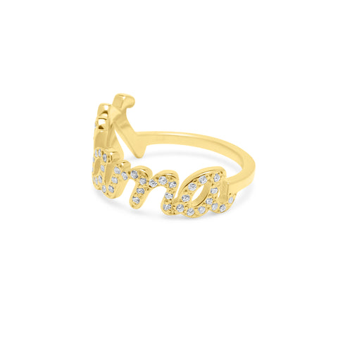 Custom Name Ring - Gold Plated