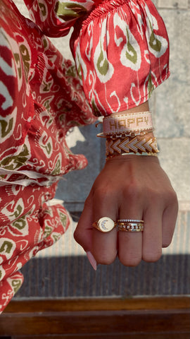 Chevron Bracelet - White