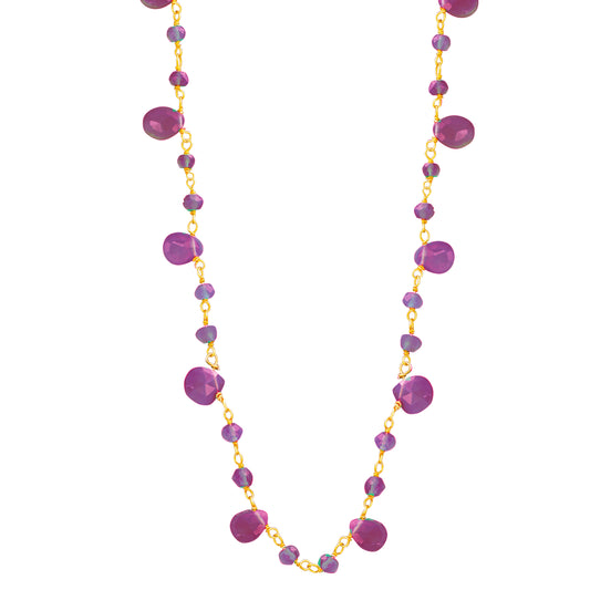 Amethyst Necklace - Gold Plated