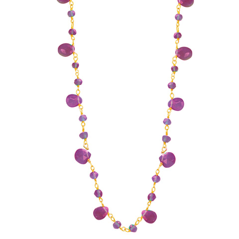 Amethyst Necklace  - Gold Plated