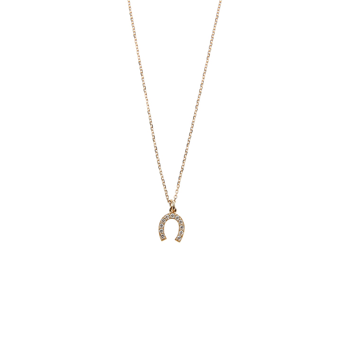 Mini Horse Shoe Necklace - Gold Plated