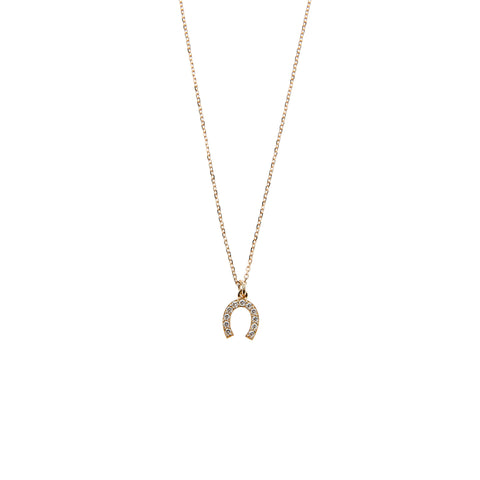 Mini Horse Shoe Necklace - Gold Plated