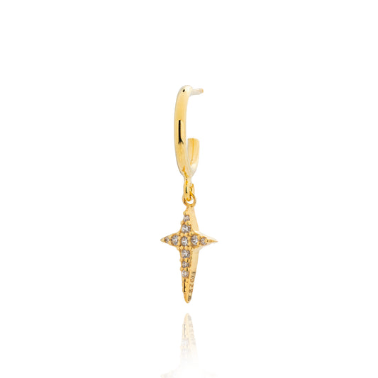 Rock Star Single Earring - Gold Plated