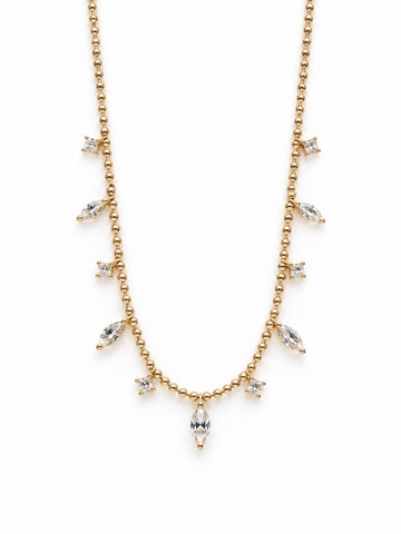 Marquise & Spark Necklace - Gold Plated