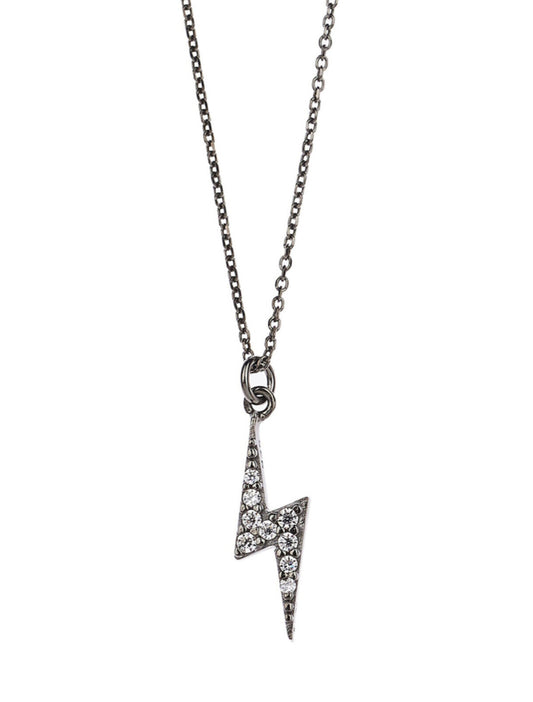 Lightning Necklace With Stones - Antique