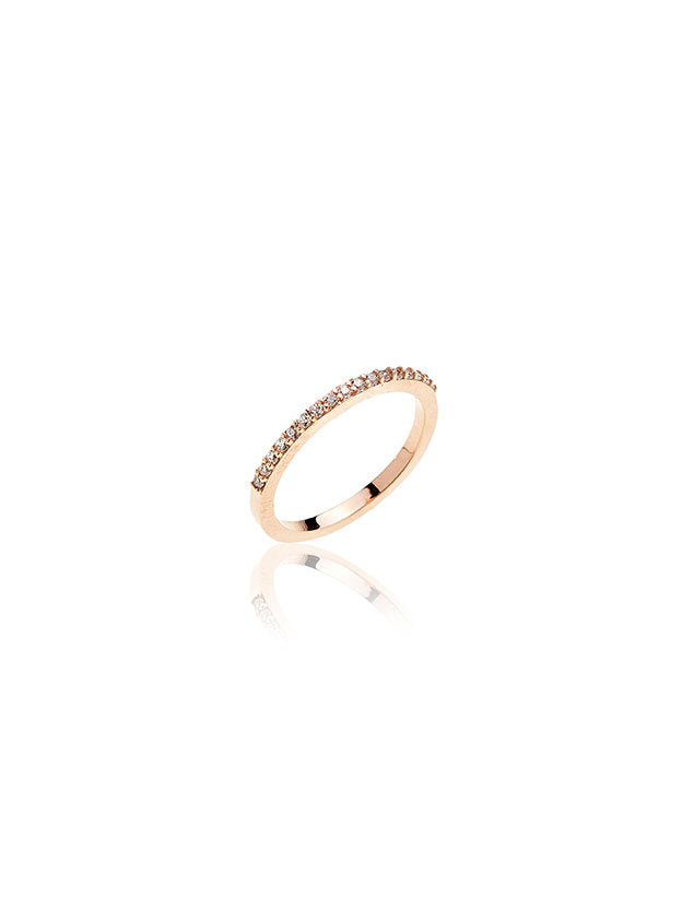 Half Eternity Ring - Pink Gold Plated