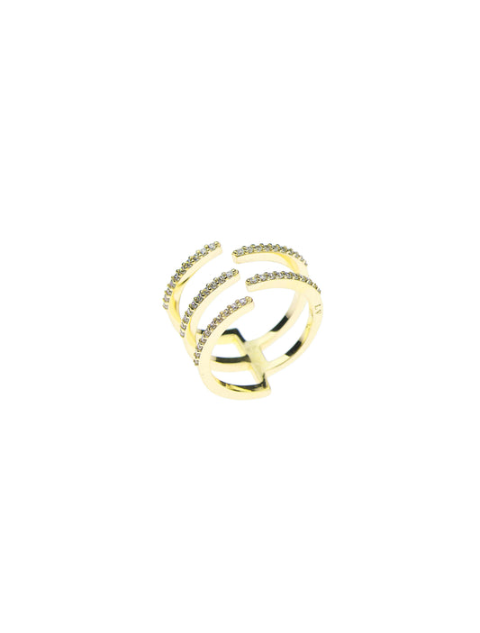 Linear Ring - Pink Gold Plated