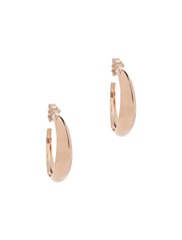 Hoops Pair Earrings- Pink Gold Plated