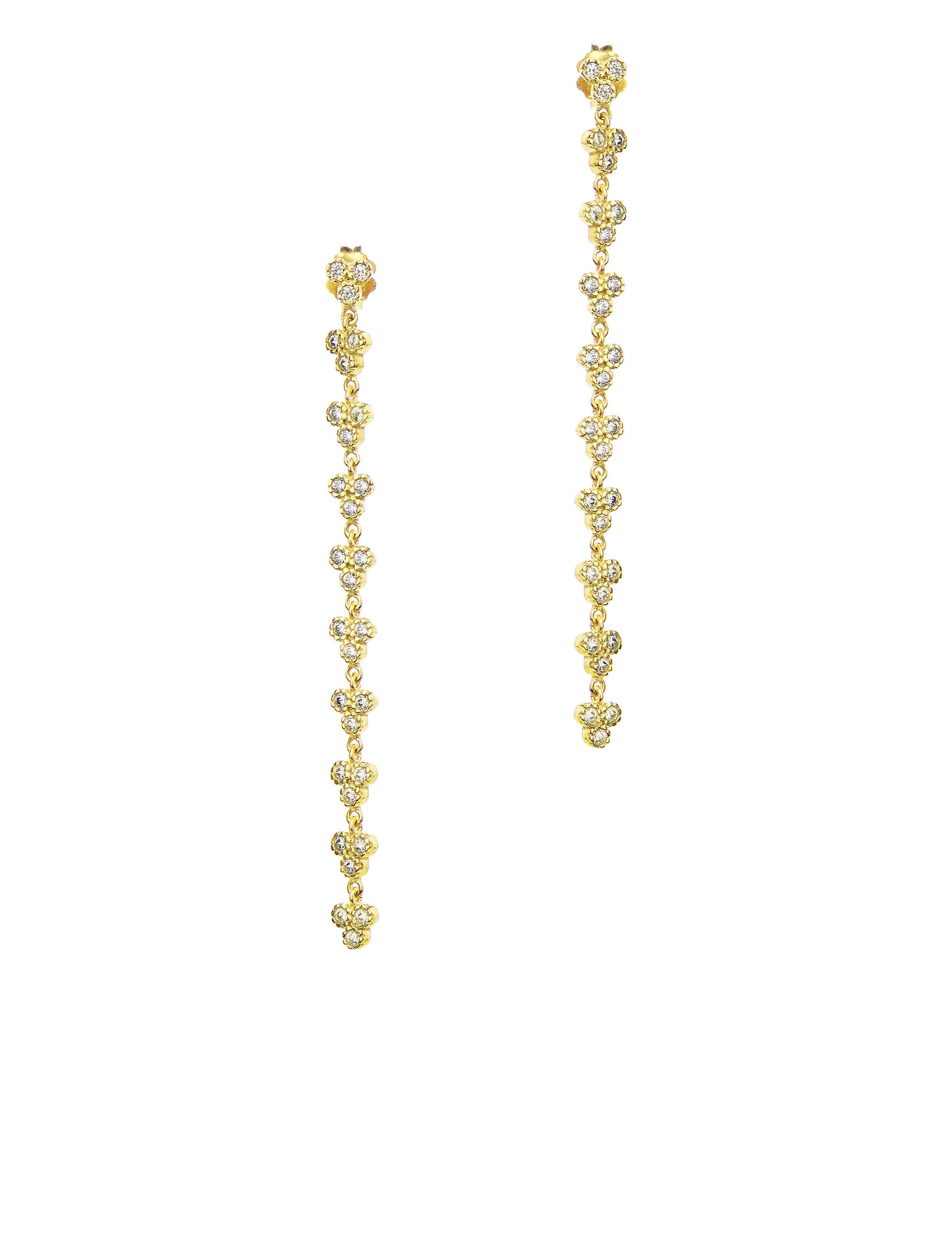 Dew Long Pair earrings - Gold Plated