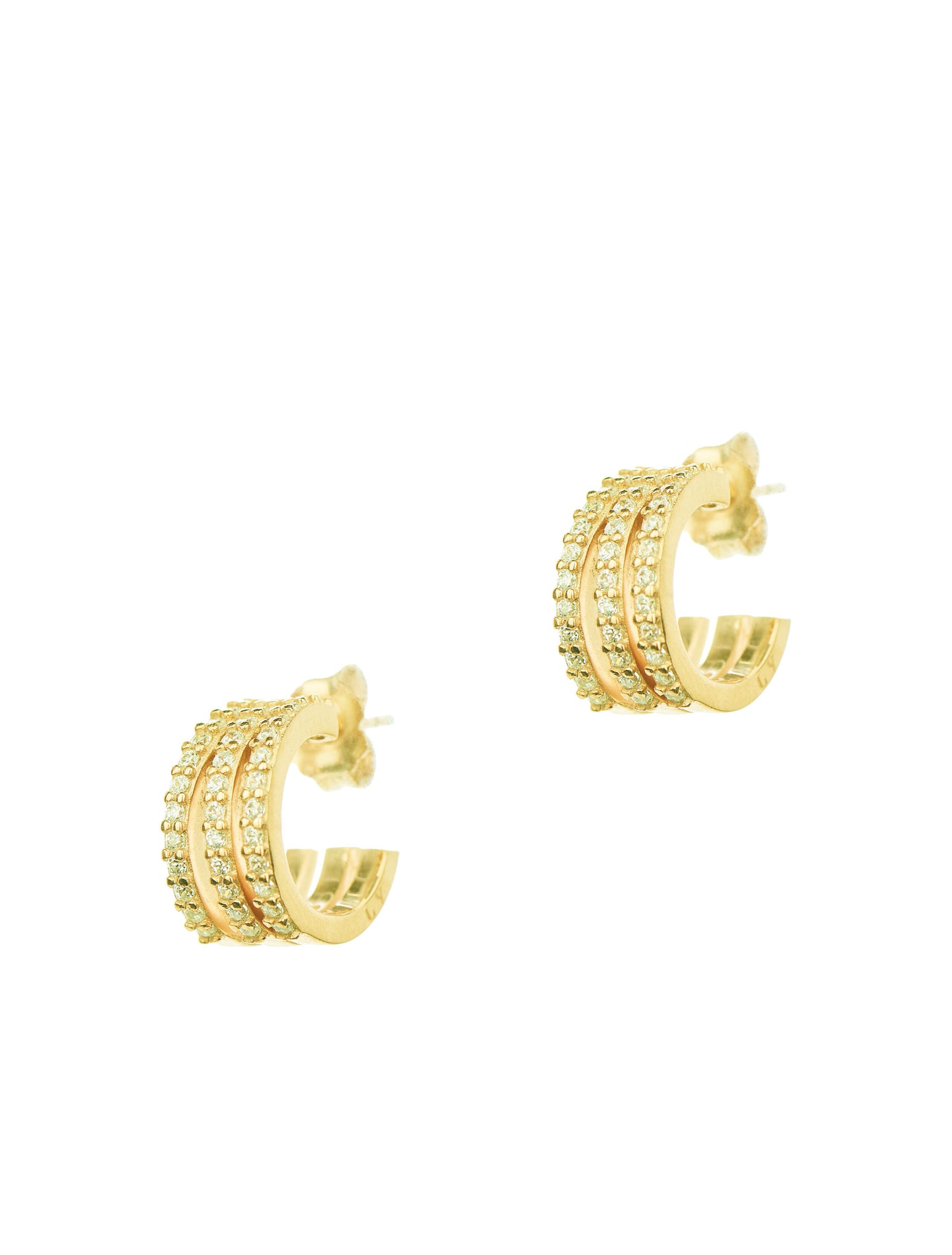 Triple Pair Hoops Earrings - Gold Plated