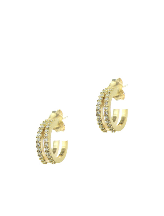 Double Pair Hoops earrings - Gold Plated