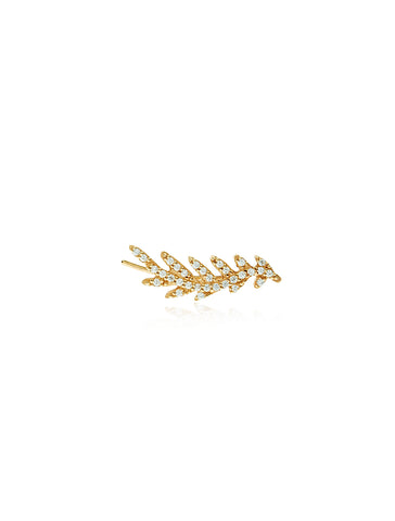 Leaves Single Ear cuff - Pink Gold Plated