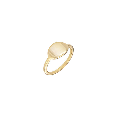 Custom Small Oval Ring - Gold Plated