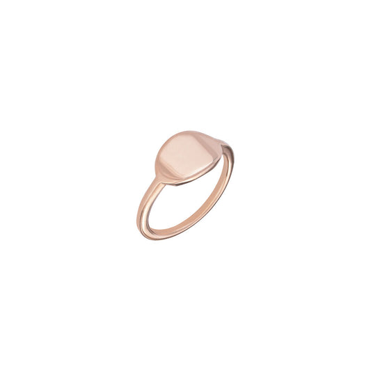 Small Oval Ring - Pink Gold Plated