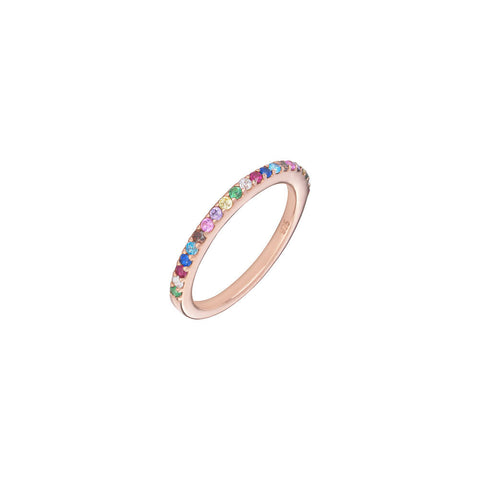Rainbow Ring - Pink Gold Plated
