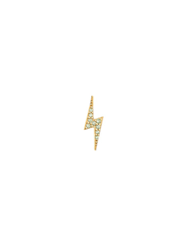 Lightning Single Stud earring - Gold Plated