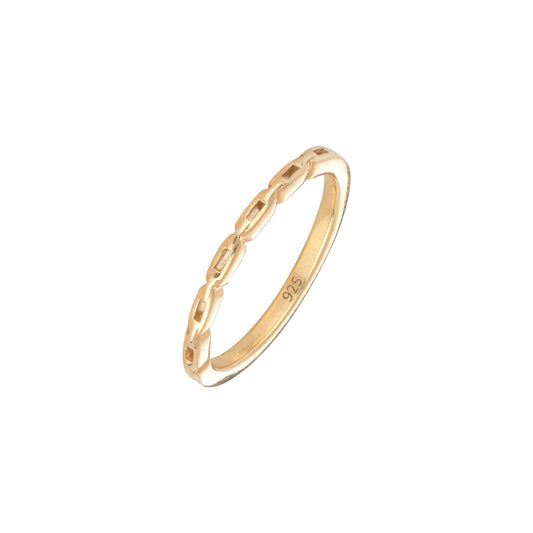 Thin Chain Ring - Gold Plated