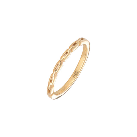 Thin Chain Ring - Gold Plated