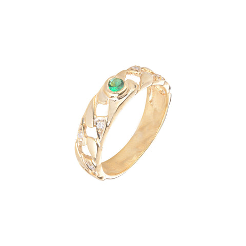 Emerald Ring - Gold Plated