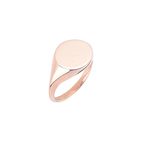Oval Chevalier Ring - Pink Gold Plated