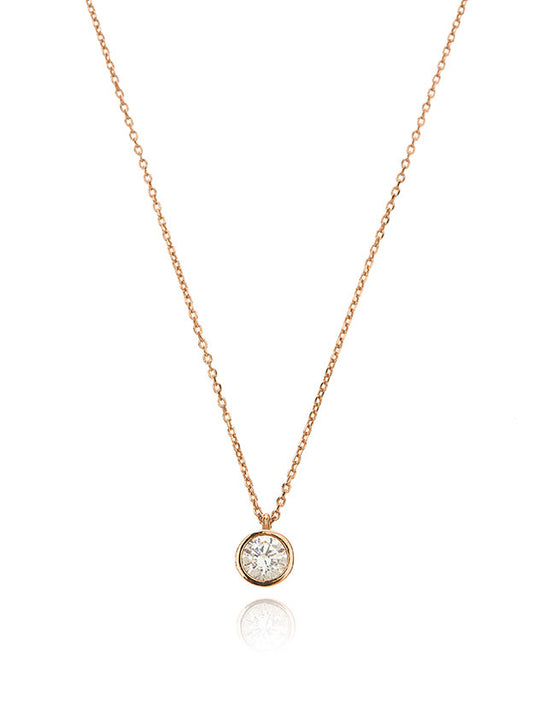 Round Necklace - Pink Gold Plated