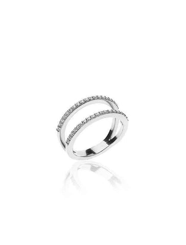 Double Line Ring - Silver