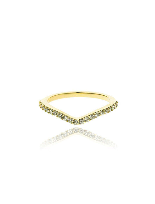 V Ring - Gold Plated