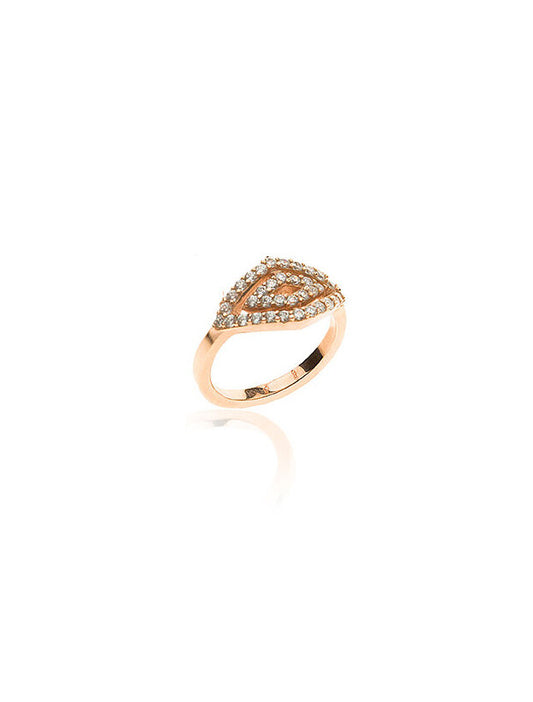 Chevalier Naveta Ring - Pink Gold Plated