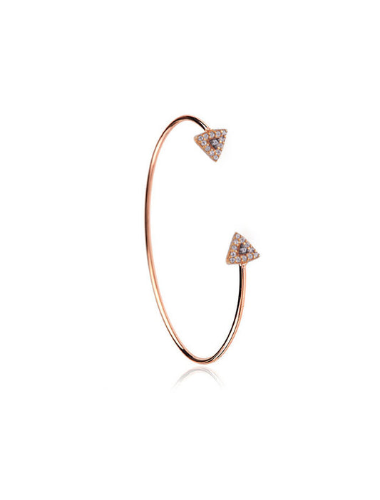 Triangle Bracelet - Pink Gold Plated