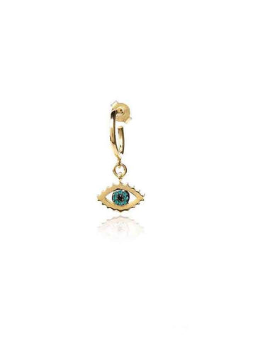 Charming Single Evil Eyes - Gold Plated