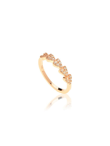 Heart Ring - Pink Gold Plated