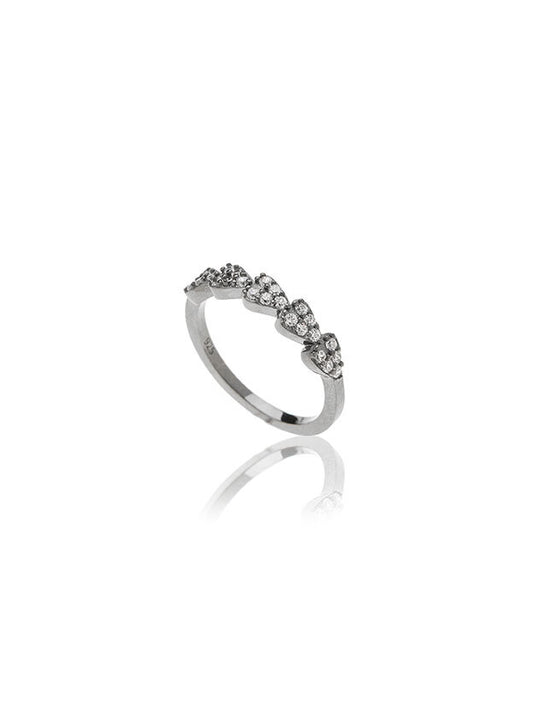 Heart Ring - Black Rhodium Plated