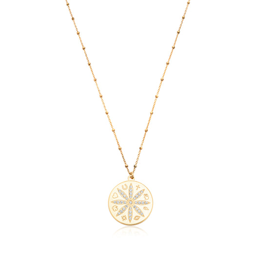 Lucky Flower Necklace - Gold Plated