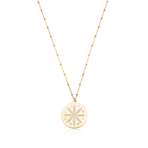 Lucky Flower Necklace - Gold Plated