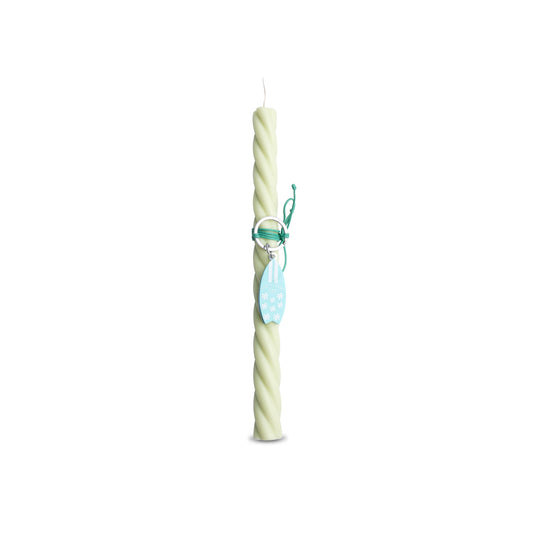 Turquoise Girl Surf Too - Marshmallow Twist Easter Candle