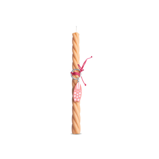 Pink Girl Surf Too - Marshmallow Twist Easter Candle