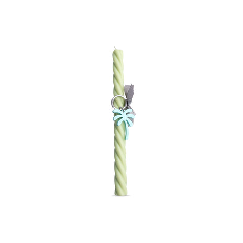 Turquoise Palm Tree - Marshmallow Twist Easter Candle