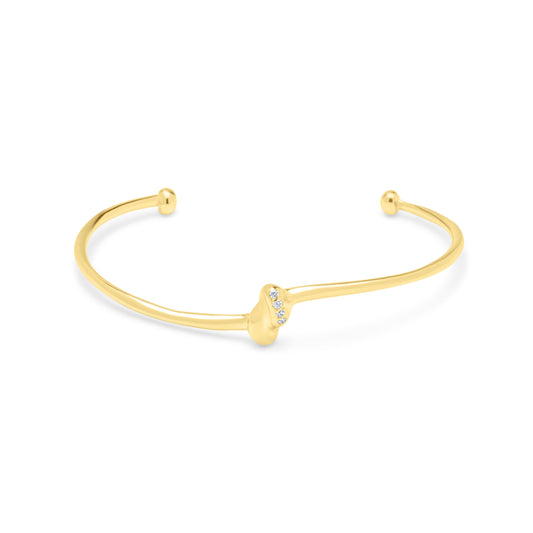 White Knot Bracelet - Gold Plated