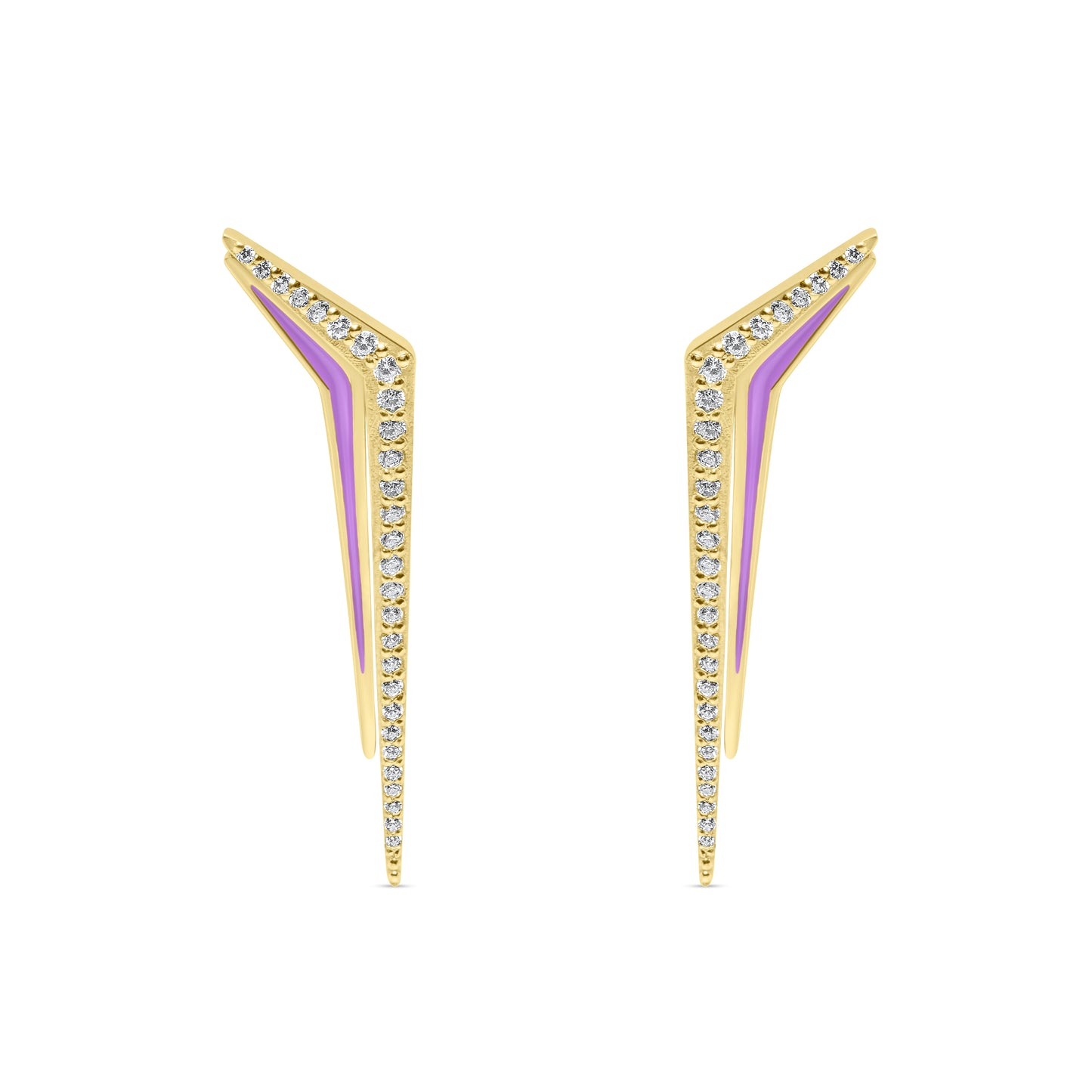 Lilla Boomerang Pair Earrings - Gold Plated