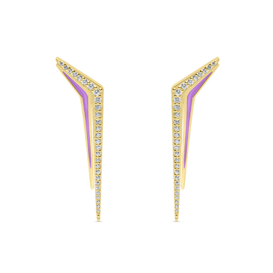 Lilla Boomerang Pair Earrings - Gold Plated