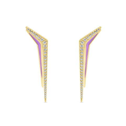 Lilla Boomerang Pair Earrings - Gold Plated
