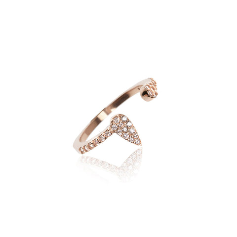 Chocolate drops Ring - Pink Gold Plated