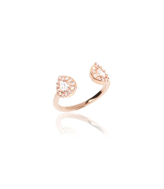 Crystal Ring - Pink Gold Plated